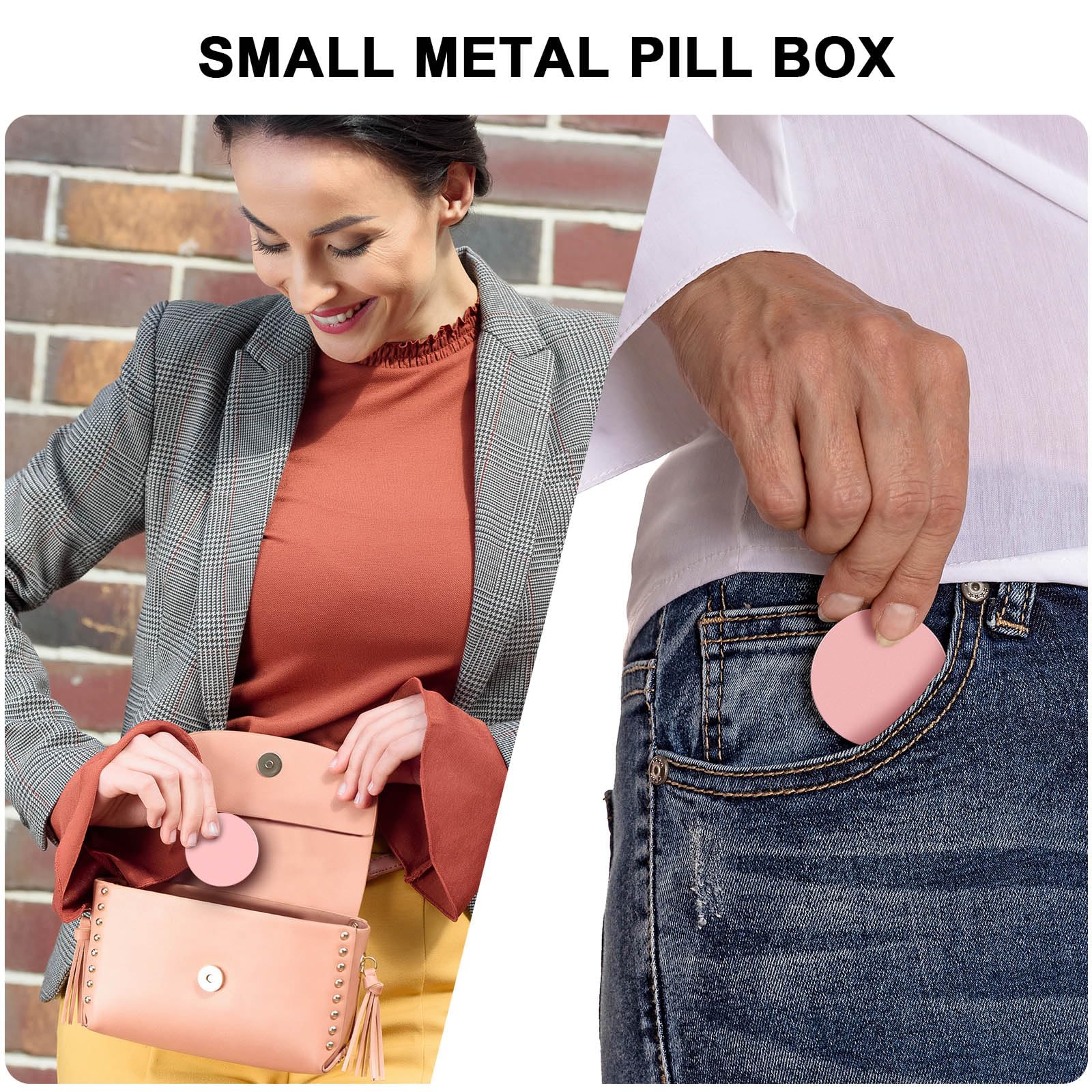 SOBAHIDO contenedor-pildoras-metalico-ligero, perfecto para viajar.