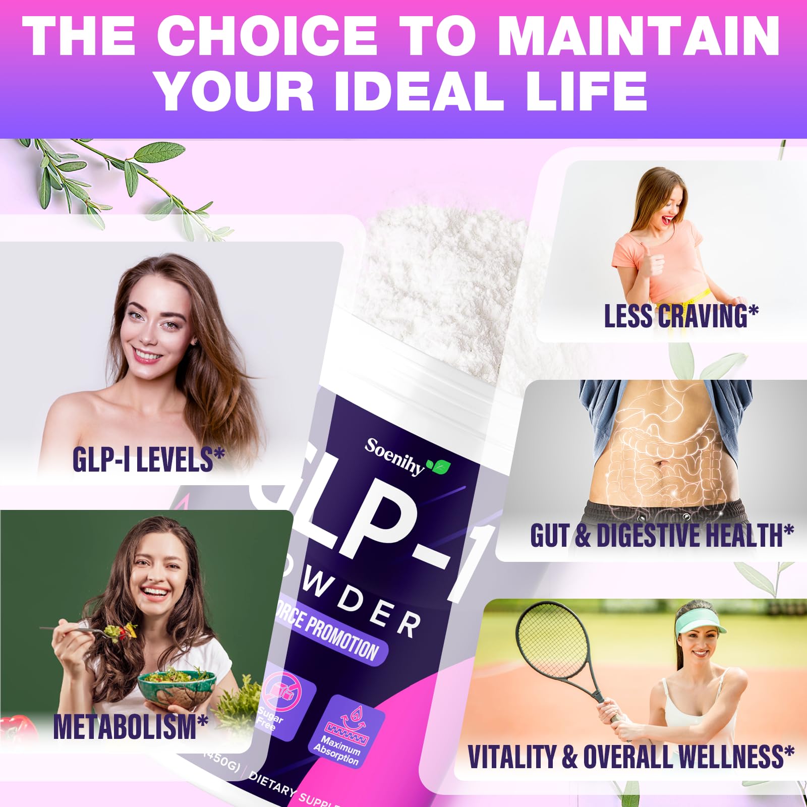 Soenihy GLP-1 sin azúcar para dietas controladas.