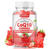 Softbear CoQ10 Gominolas 400 mg, sabor a fresa, apoyo a energía diaria.
