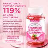Softbear gominolas de magnesio 500 mg, sabor fresa, experiencia agradable sin azúcar.