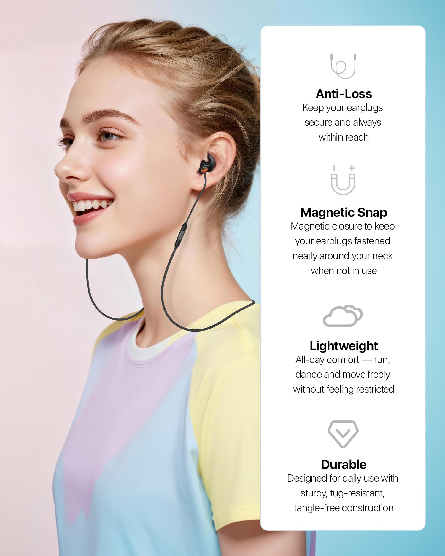 Softvox cierre magnético para mantener tapones juntos cuando no se usan