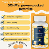 Gominolas de zinc 15000mcg de SOHM, formato práctico para adultos.