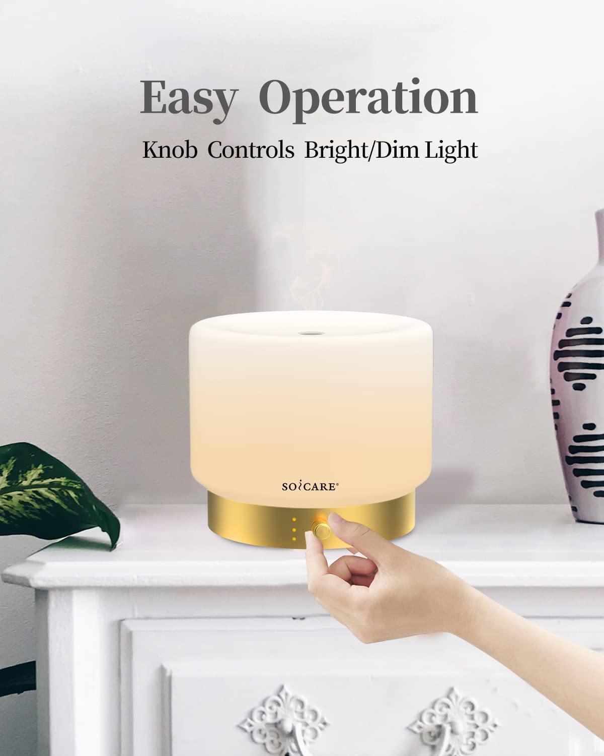 Luz cálida atenuable para crear ambiente relajante