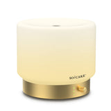 Difusor SOICARE de vidrio con base dorada para sala o dormitorio