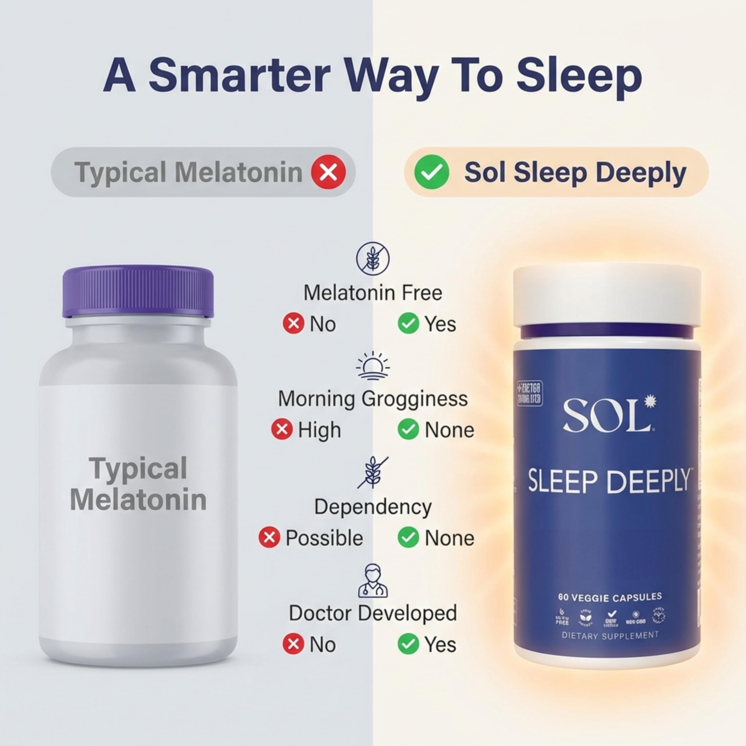 Sol Nutrition Sleep Deeply: envase vegano y libre de gluten para diario