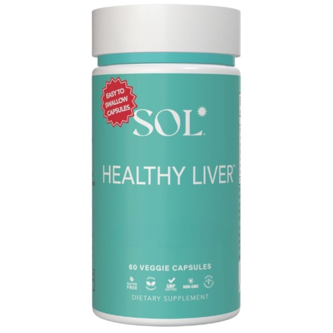 Sol Nutrition Higado Sano: botella con cápsulas para apoyar función hepática.