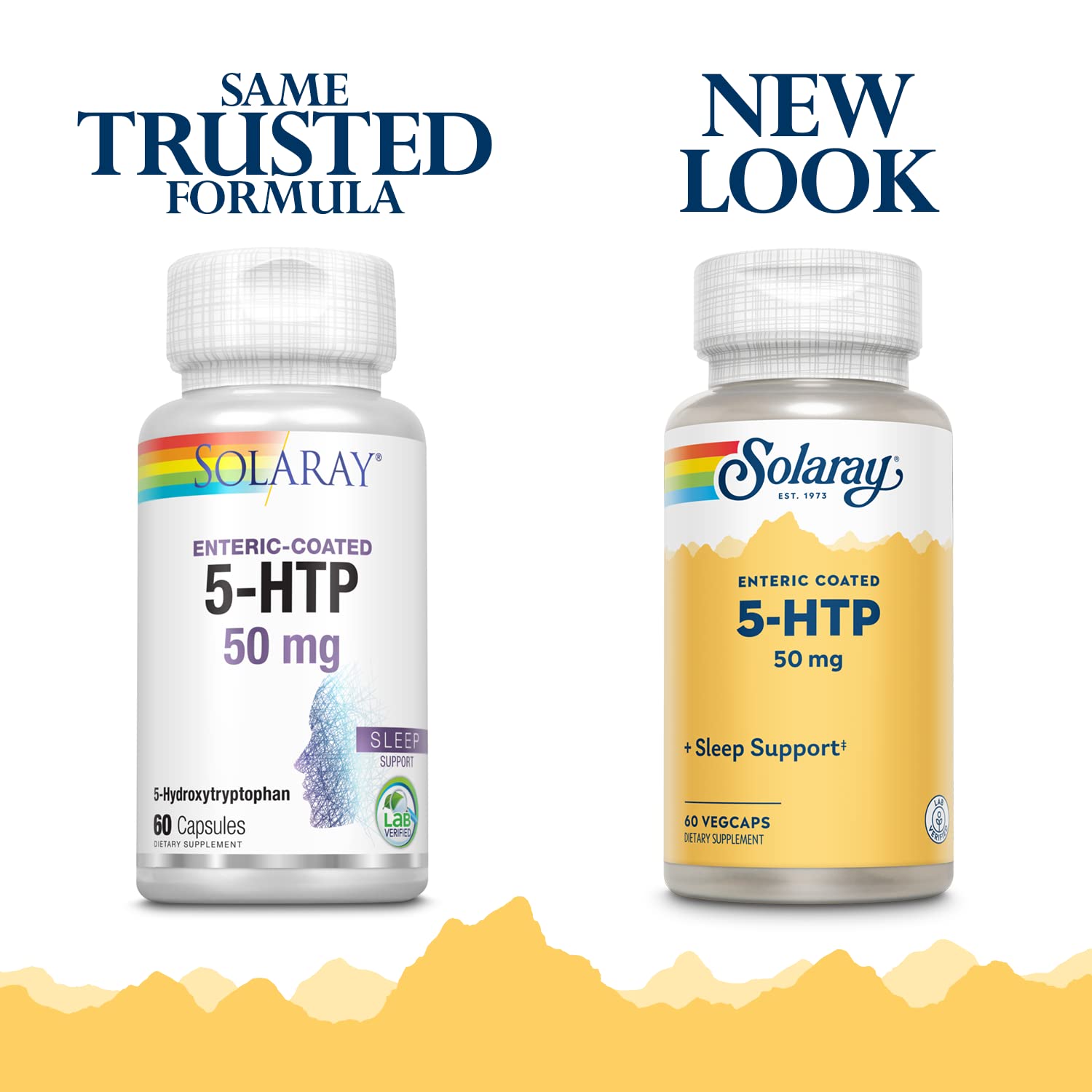 SOLARAY 5-HTP cápsulas entéricas 50 mg, uso diario para favorecer el equilibrio emocional.