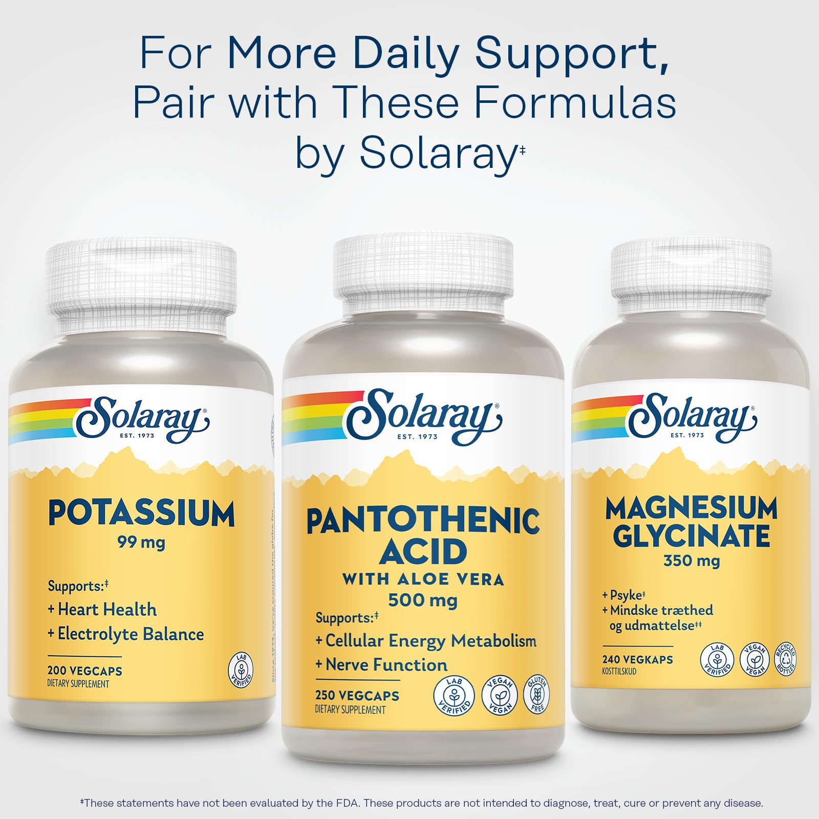 SOLARAY ácido pantoténico 500 mg prueba de laboratorio y calidad