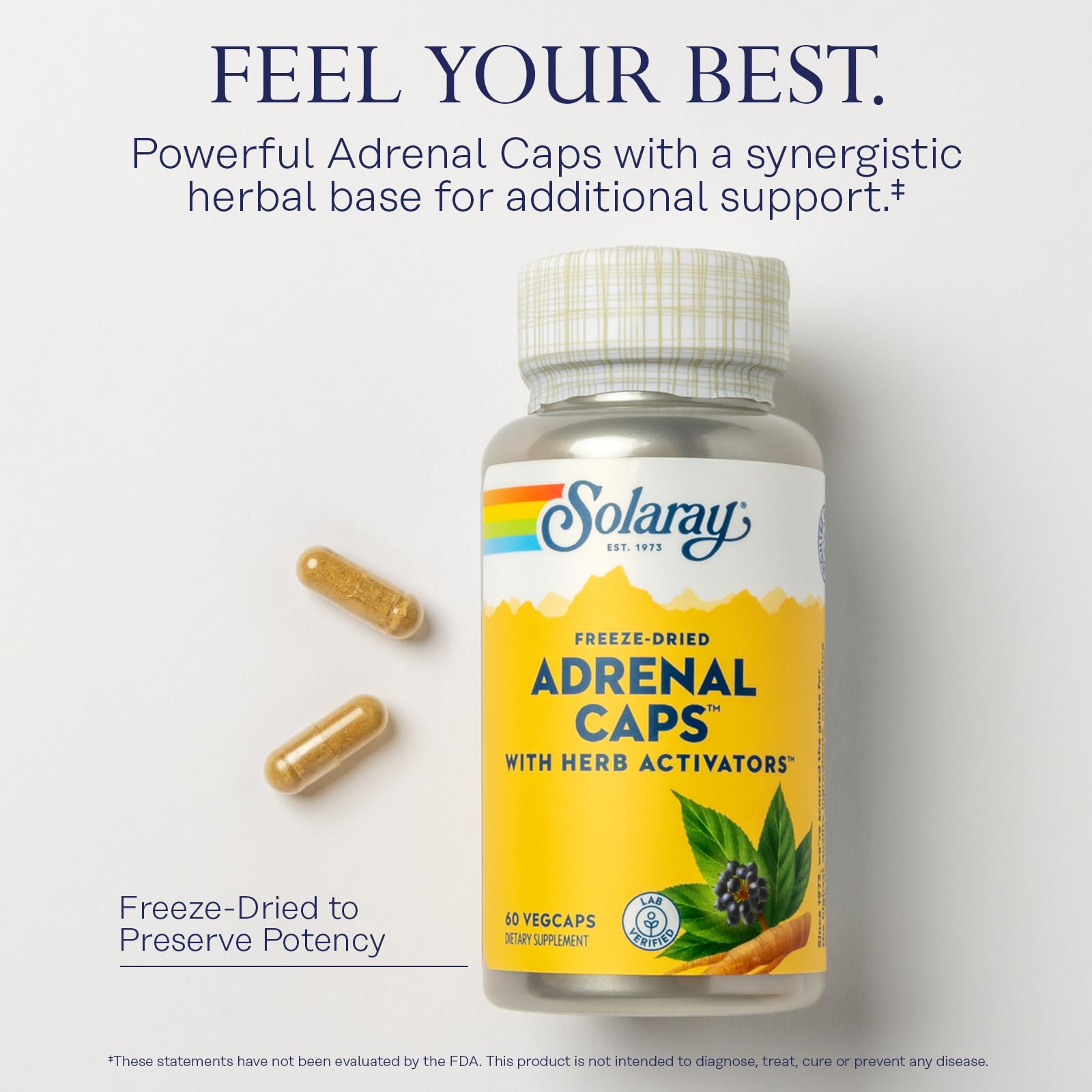 SOLARAY Adrenal Caps: cápsulas de alta calidad para uso diario