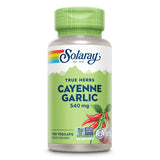 solaray ajo-cayena 540 mg en botella, apoyo al bienestar diario