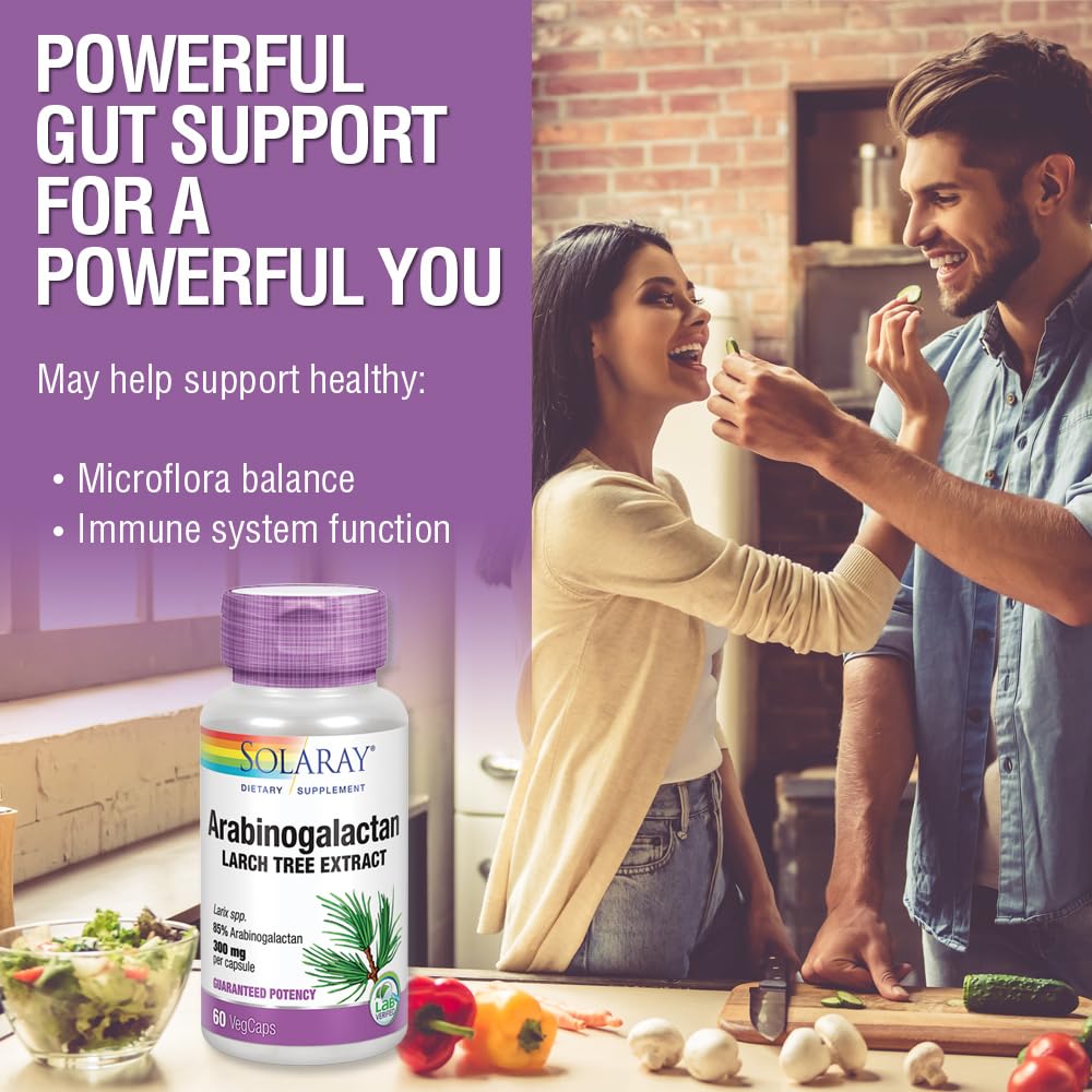 SOLARAY Arabinogalactano: empaque compacto para uso diario.