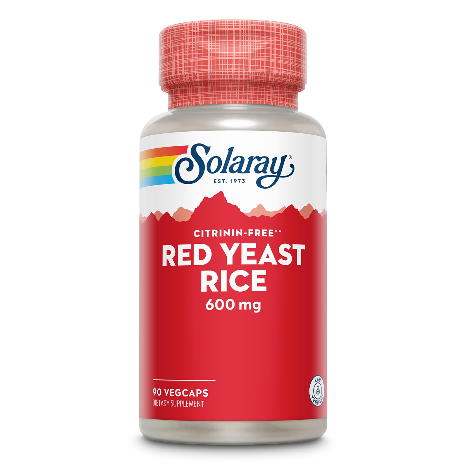 SOLARAY Arroz de Levadura Roja, botella, uso diario para apoyar la salud general