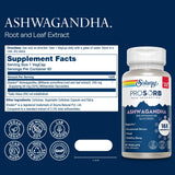 SOLARAY Ashwagandha cápsulas primer plano de cápsula para bienestar emocional