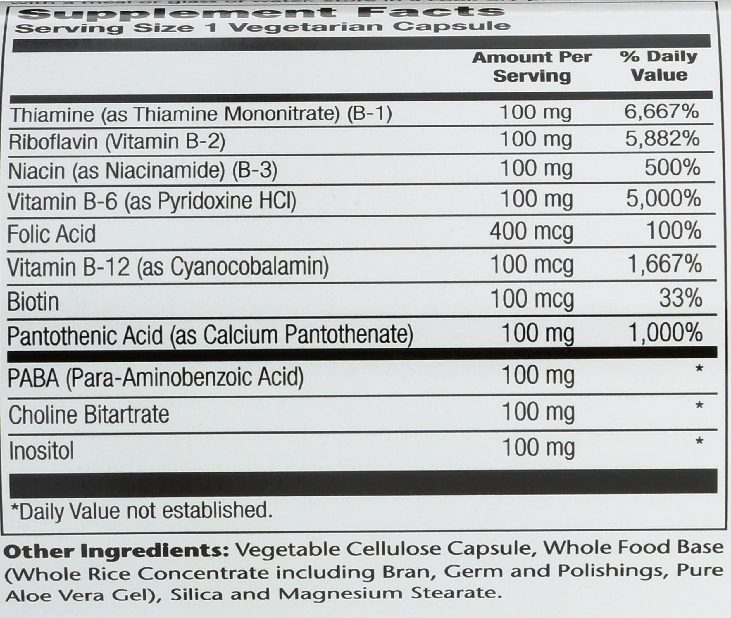 Solaray B-Complex 100 mg, cápsulas en caja, compra rápida y ordenada.