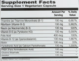 Solaray B-Complex 100 mg, etiqueta clara, facilita revisión de vitaminas.