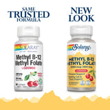 Pastilla sublingual SOLARAY B-12 Metilfolato de cereza con disolución rápida para tu rutina.