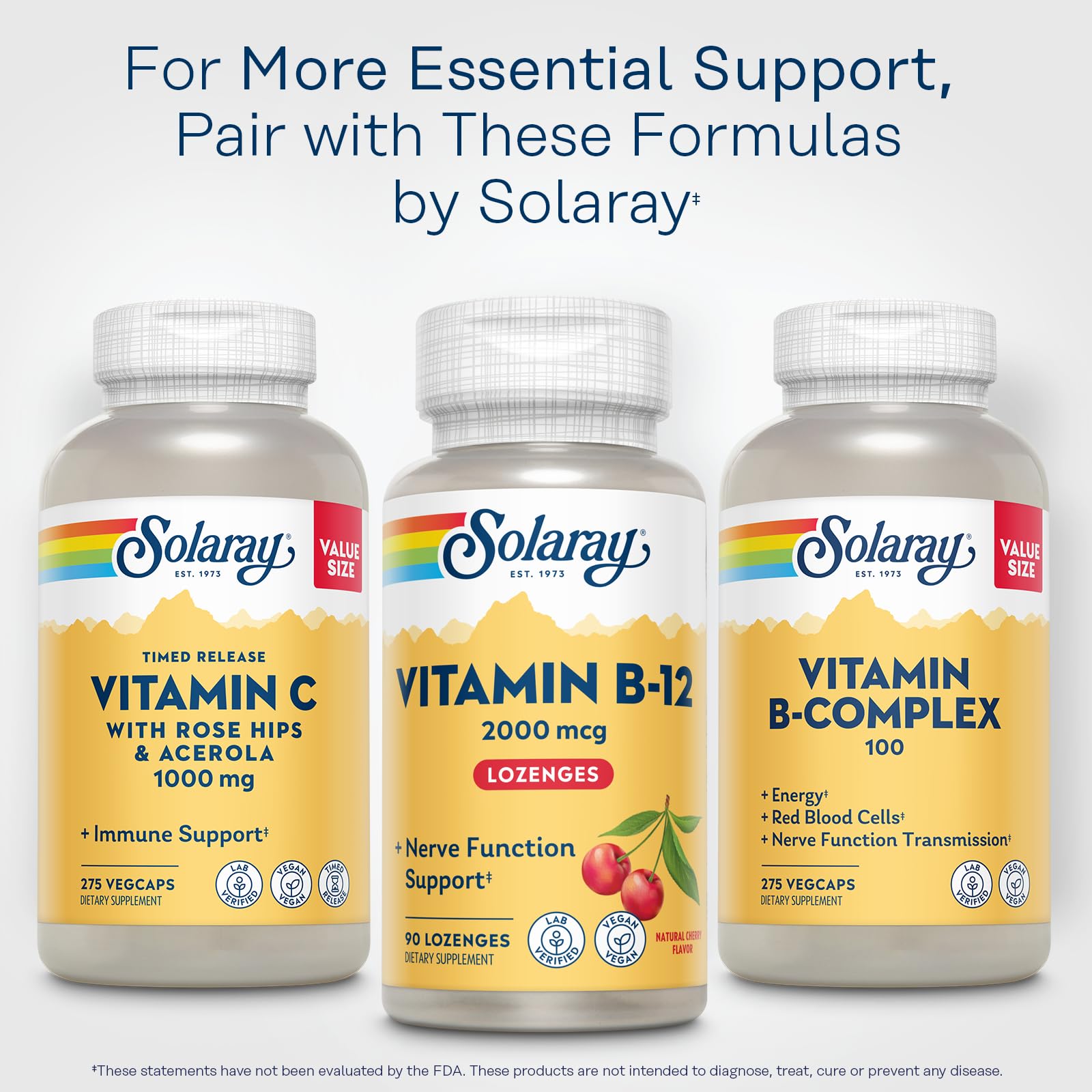 SOLARAY B12 vegano, opción apta para dietas