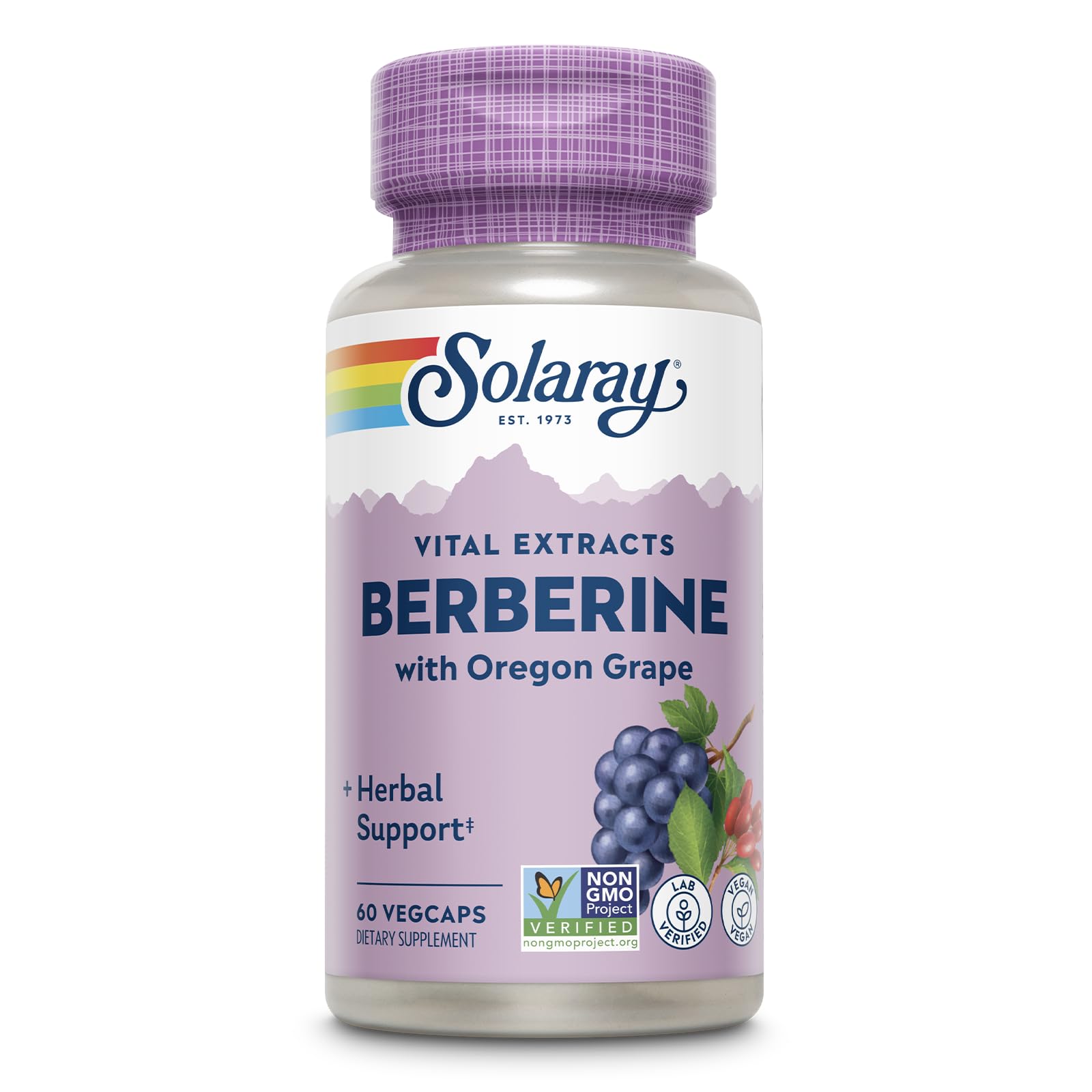 SOLARAY Berberina 250 mg cápsulas vegetales para apoyar un estilo de vida activo.
