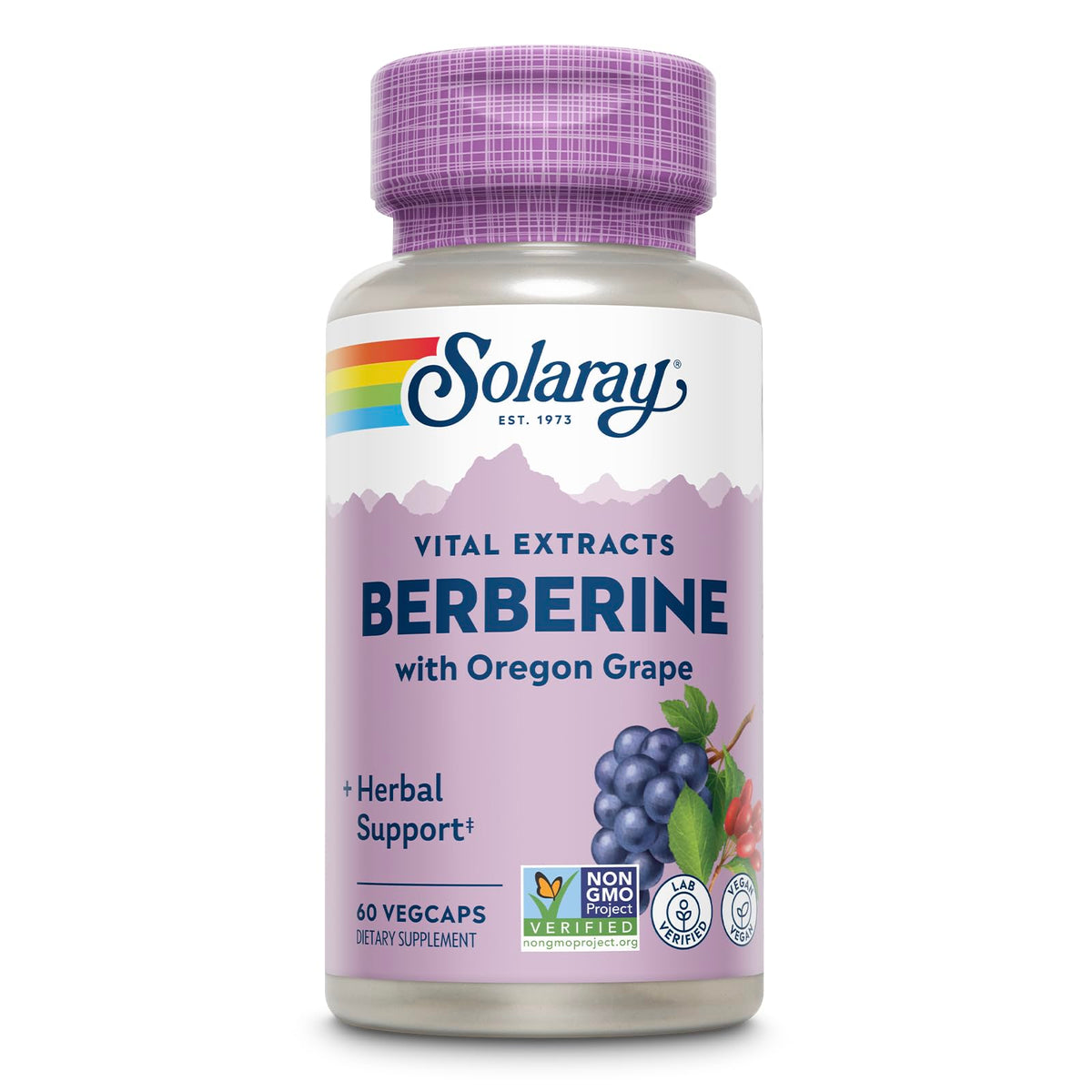SOLARAY Berberina 250 mg cápsulas vegetales para apoyar un estilo de vida activo.