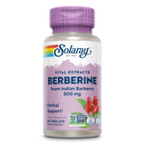 SOLARAY Berberina 500 mg, botella con derrame, apoyo a un estilo de vida activo.