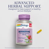 SOLARAY Berberina 500 mg, etiqueta con información de ingredientes.