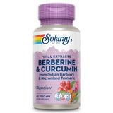 SOLARAY Berberina y Curcumina: botella con cápsulas para la rutina diaria de bienestar.