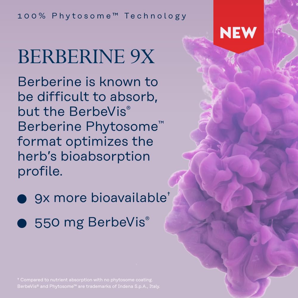 Derivada natural Berberina en SOLARAY Phytosome, experiencia suave para la digestión.