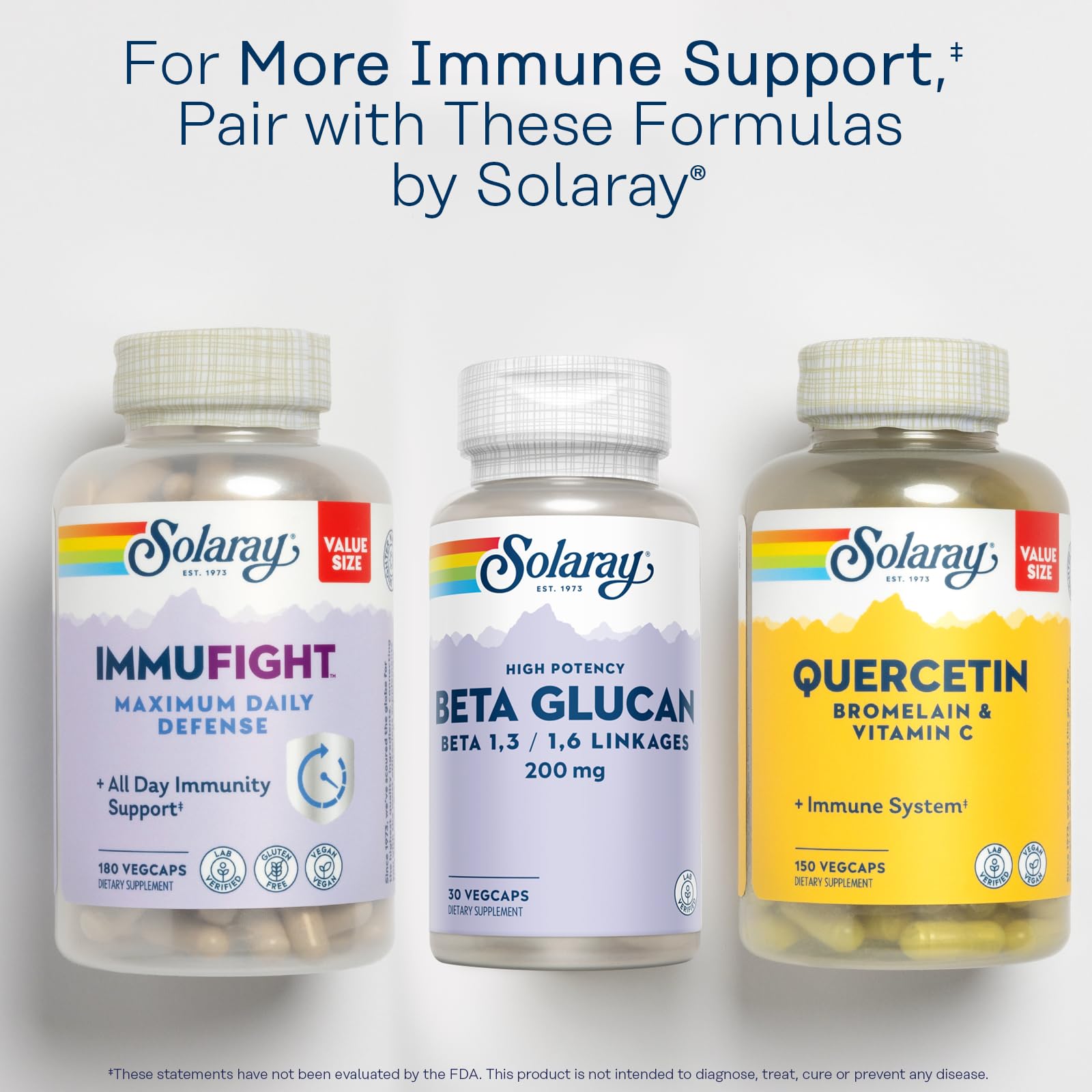 Envase 100% PCR de SOLARAY Beta Glucan para reducir residuos