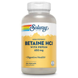 Caja de SOLARAY Betaine HCL con Pepsina para uso diario.