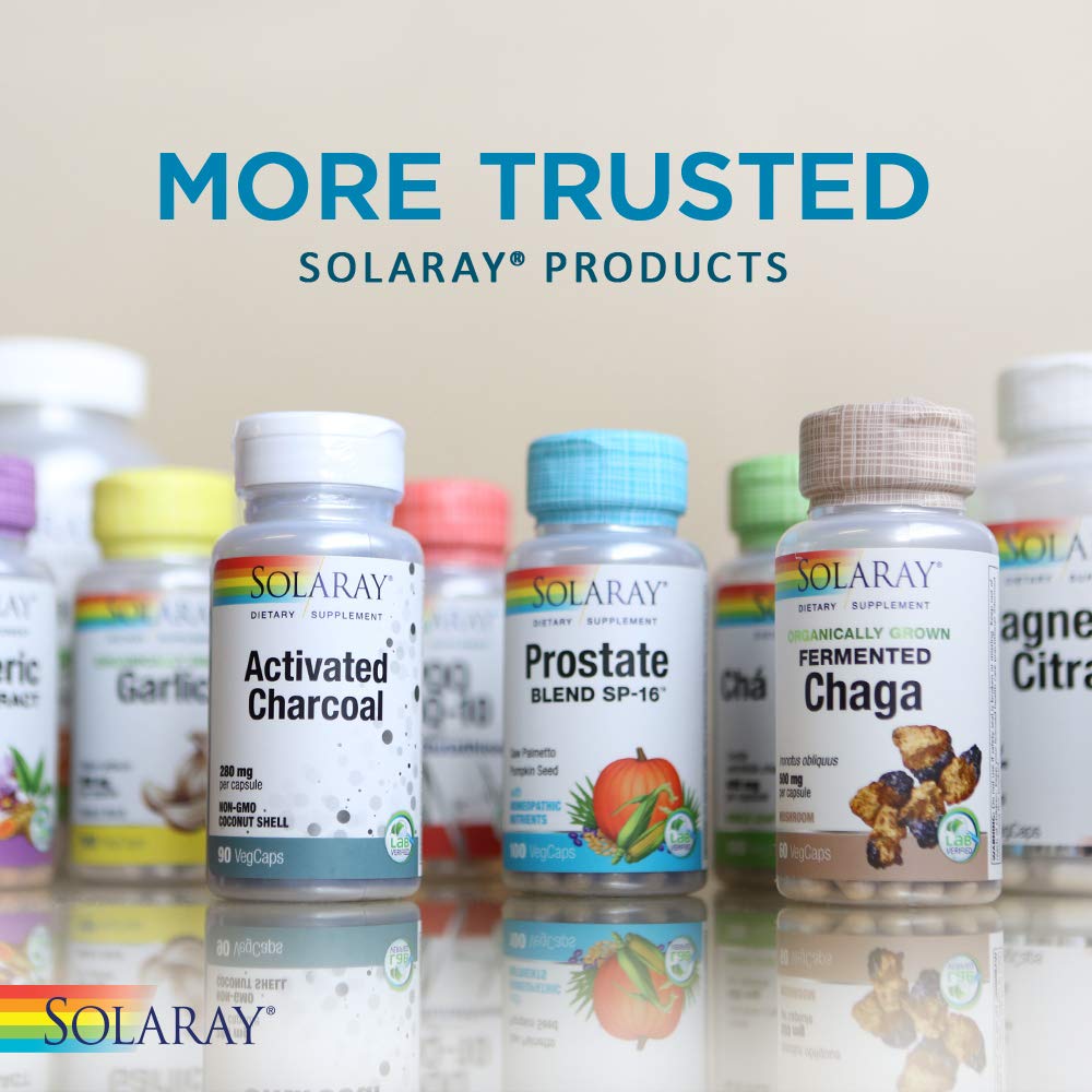 Presentación Solaray Biotina de 60 cápsulas veganas para uso diario.