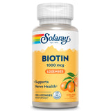 SOLARAY Biotina 1000 mcg, botella con pastillas, energía diaria
