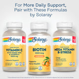 SOLARAY Biotina 1000 mcg, uso diario sencillo para hábitos saludables