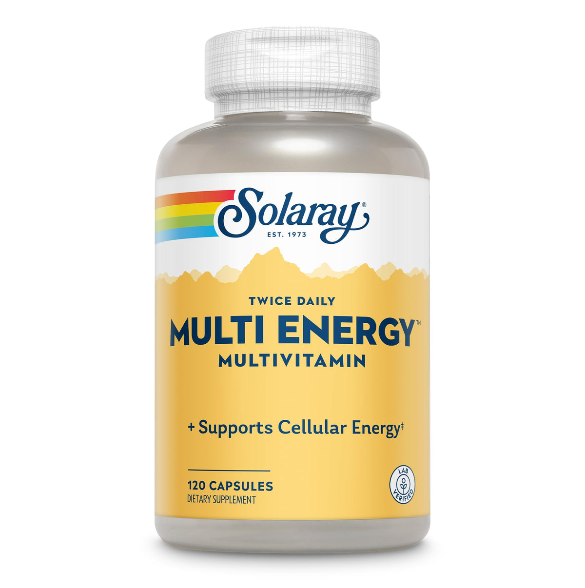 SOLARAY botella de multivitaminas para energía diaria y apoyo al sistema inmunológico