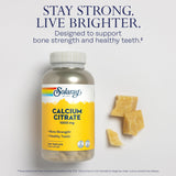 SOLARAY calcio citrato 1000mg, cápsulas vegetales para digestión suave