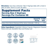 Etiqueta clara de Solaray muestra dosis y forma quelada para absorción.