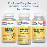 SOLARAY Calcio Citrato 1000 mg, presentación de 15 porciones para organización semanal.