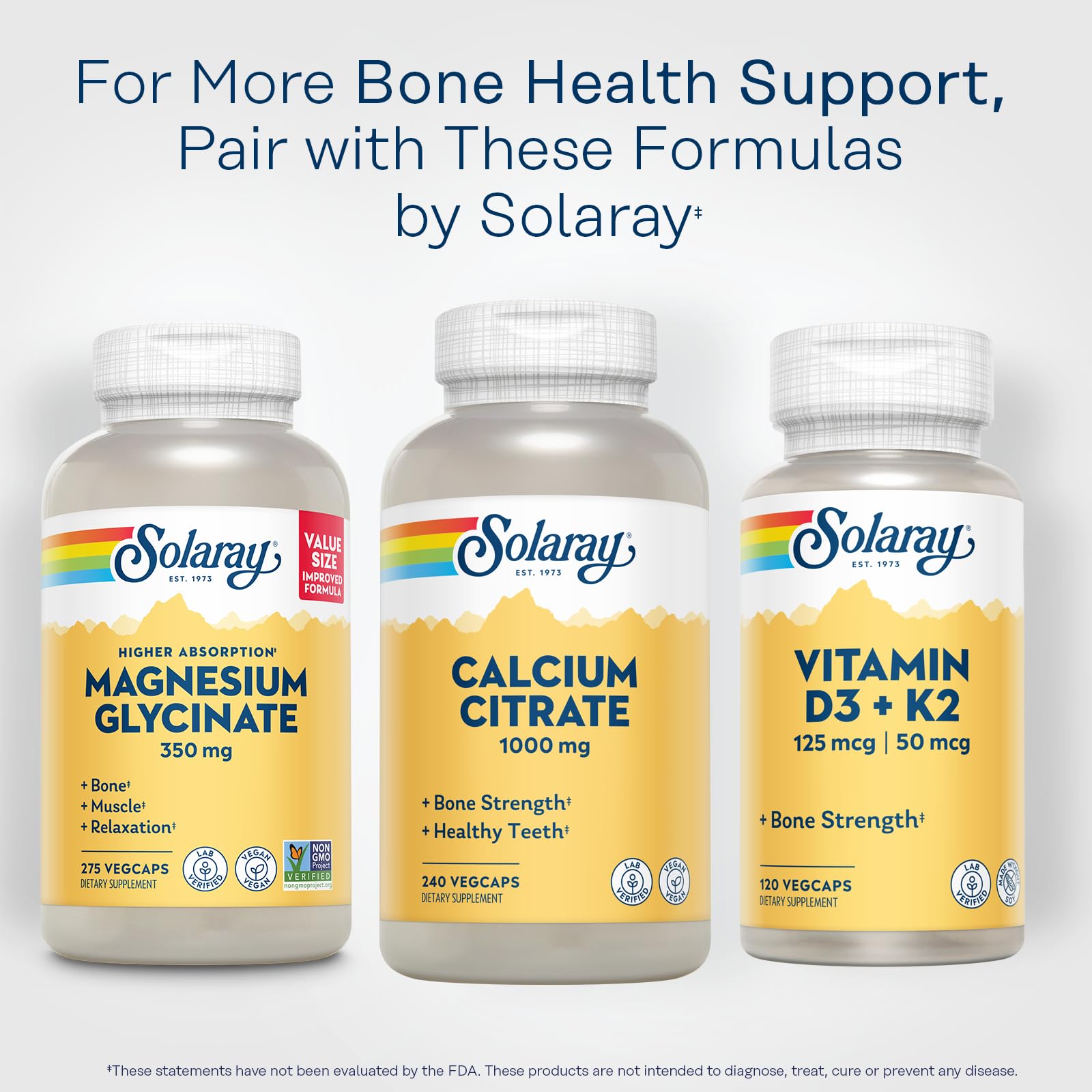 SOLARAY calcio citrato 1000mg, uso diario recomendado para rutina