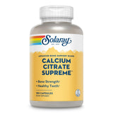 SOLARAY Calcio Citrato Supremo 800 mg, botella, soporte óseo diario.
