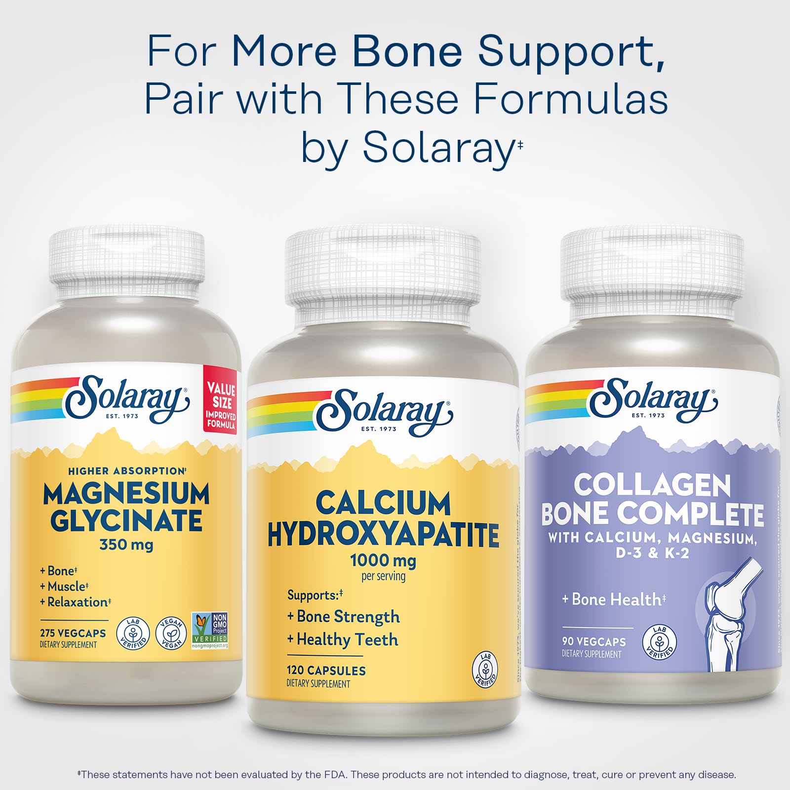 SOLARAY calcio hydroxiapatita, detalles del producto, calidad respaldada por décadas.