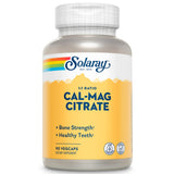 Solaray Calcio Magnesio Citrato 1:1, botella para absorción mejorada y digestión suave