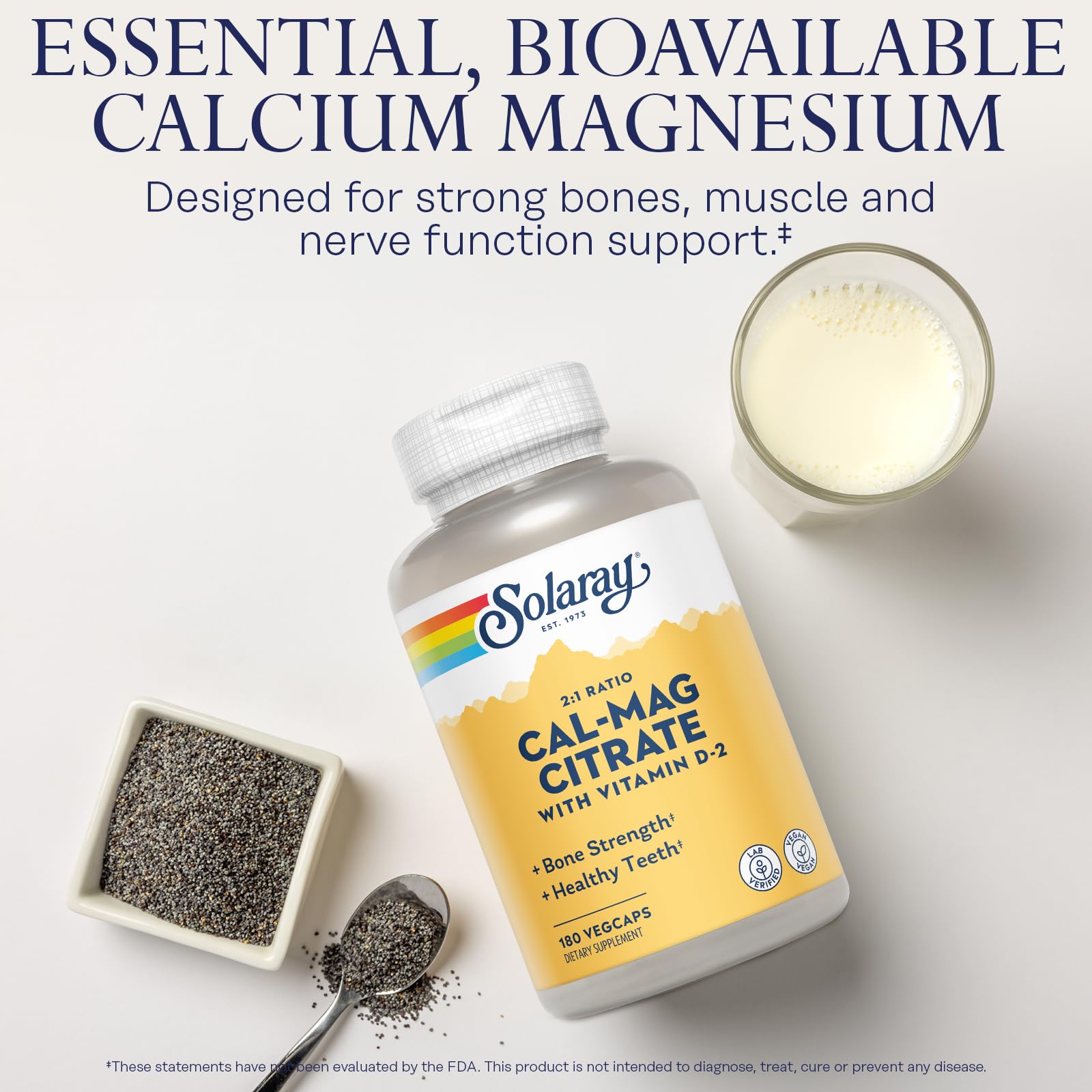 SOLARAY con vitamina D2, ayuda a la absorción de minerales y bienestar general.
