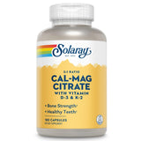 Solaray botella calcio-magnesio-d3-k2 para apoyar la salud oseay dientes
