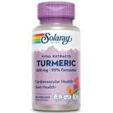 SOLARAY cúrcuma 600 mg: frasco de cápsulas para uso diario y apoyo ocasional de articulaciones.