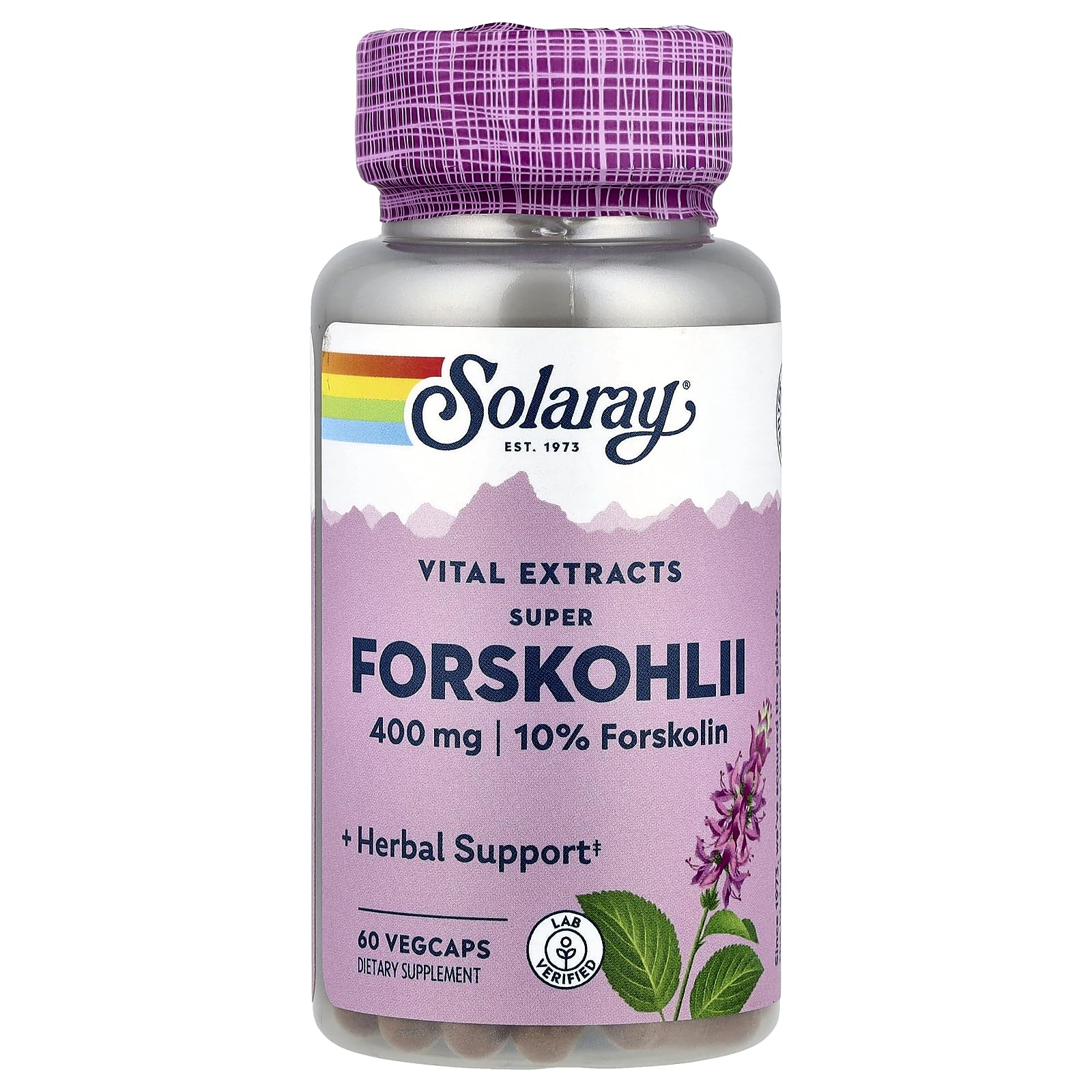 SOLARAY Forskohlii en cápsulas vegetarianas de 400 mg para uso diario.