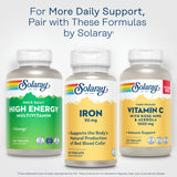 SOLARAY cápsulas para uso diario de hierro y energía.