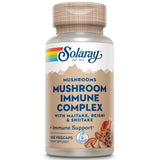 SOLARAY: cápsulas con mezcla triple de hongos Maitake, Reishi y Shiitake para apoyo diario.