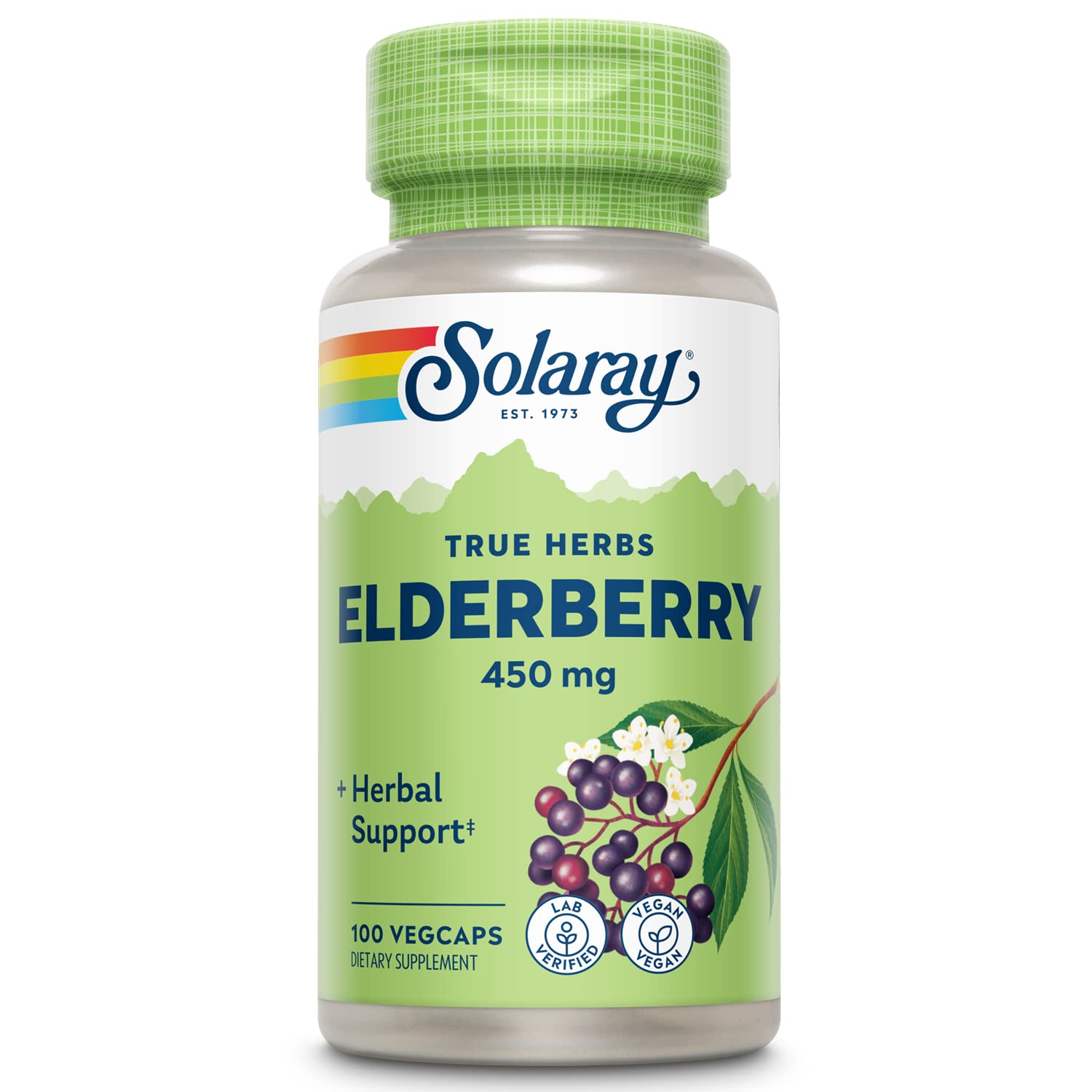 SOLARAY cápsulas de saúco con bayas, apoyo estacional natural