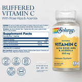 SOLARAY Cápsulas veganas en frasco para uso diario seguro de vitamina C