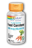 SOLARAY Caroteno vegetal: botella de cápsulas para piel saludable y visión clara.