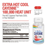 SOLARAY Cayena Extra Caliente: proceso Bio-Cool que suaviza la experiencia.